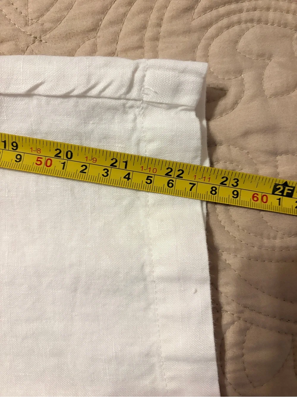 J.Jill Love Linen White Wide Leg Crop Pants Nautical Button L Petite - Picture 9 of 10